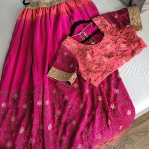 Pink Ombre Gold Lehenga | Pakistani Lehenga | Indian Lehenga | Indian Dress